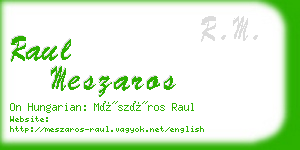 raul meszaros business card